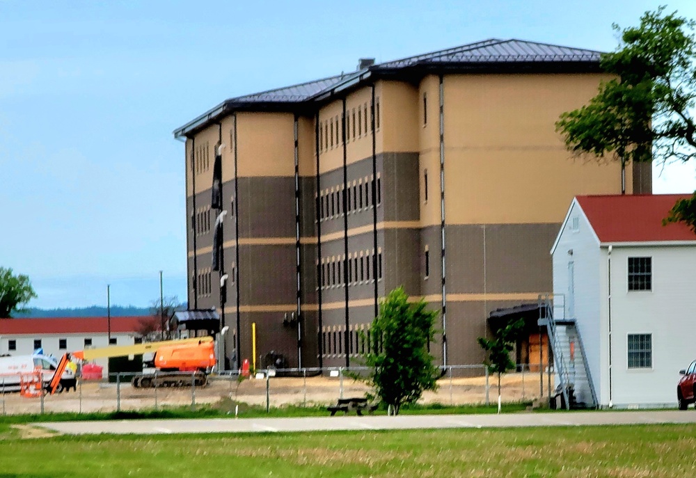 Contractor continues with steady progress on second new 4-story barracks at Fort McCoy