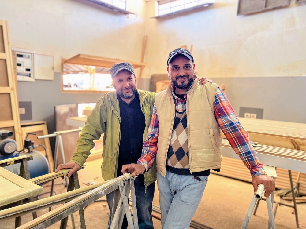 Woodworking cooperative shop in Marrakech, Morocco