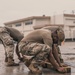 U.S. Marines work with Airmen and Navy Seebees during a joint airfield damage repair exercise