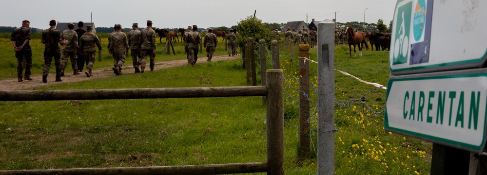 1st Infantry Division and 101st Airborne Division Soldiers Honor the 2nd Armored Division at Carentan