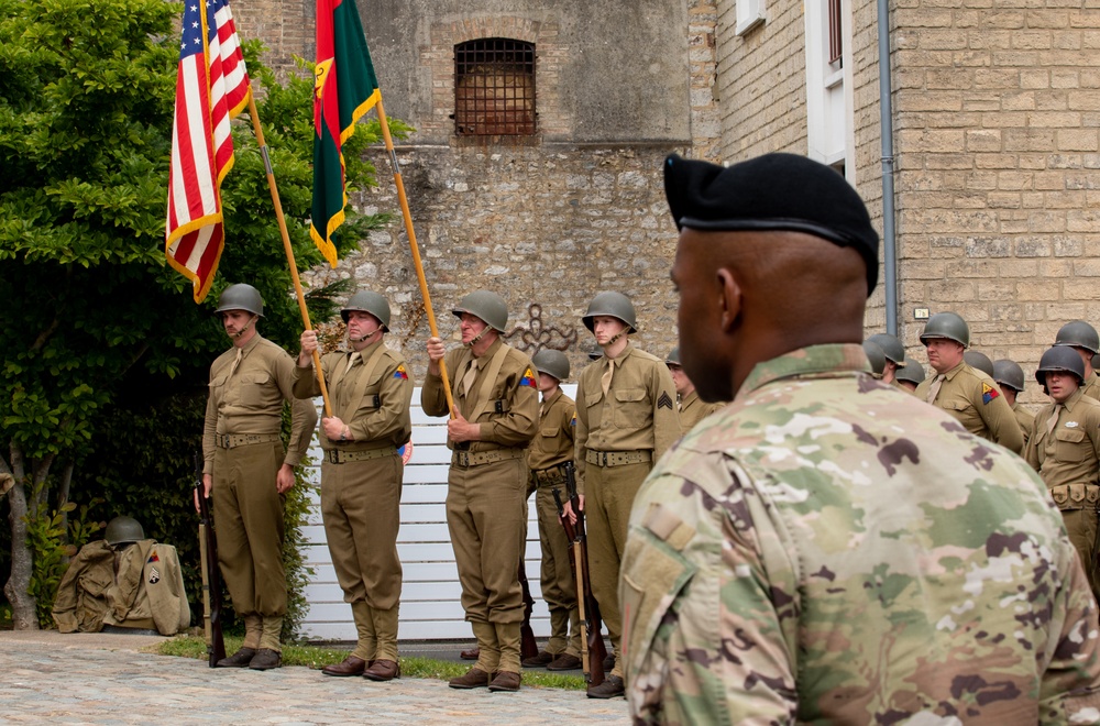 1st Infantry Division and 101st Airborne Division Soldiers Honor the 2nd Armored Division at Carentan