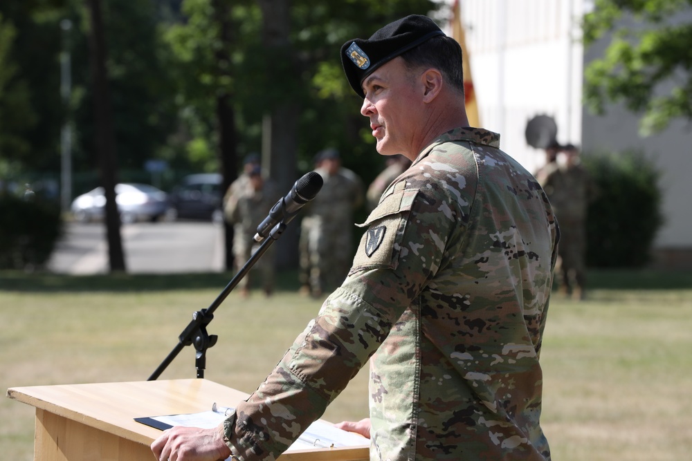 Command Sgt. Maj. Sean Howard gives final remarks