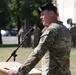 Command Sgt. Maj. Sean Howard gives final remarks