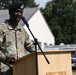 Command Sgt. Maj. Kofie Primus gives his remarks