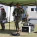 Sgt. James Fox plays US National Anthem at change of responsibility