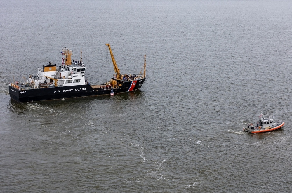 Coast Guard sets historic Francis Scott Key Memorial Buoy in Patapsco River