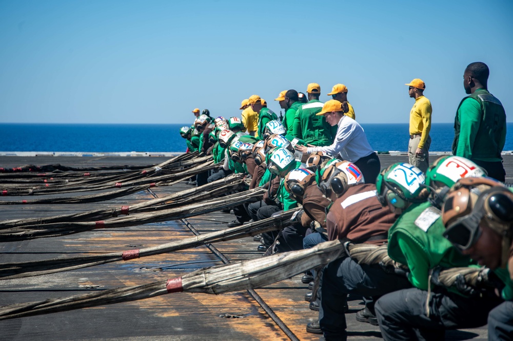 The Harry S. Truman Carrier Strike Group is on a scheduled deployment in the U.S. Naval Forces Europe area of operations, employed by U.S. Sixth Fleet to defend U.S., Allied and Partner interests.