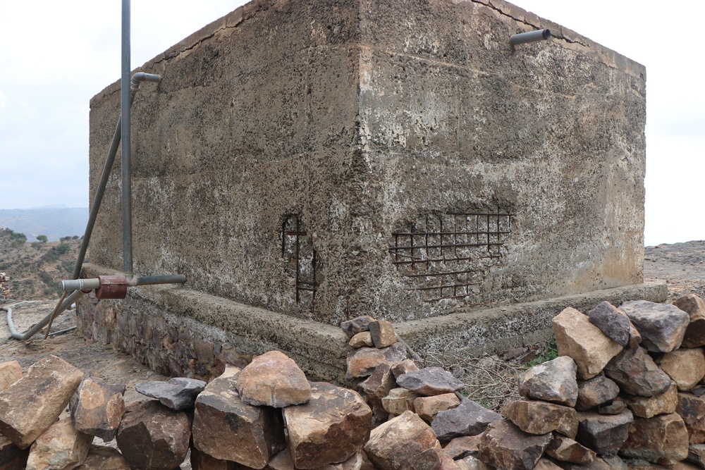 Water scheme in the Jabal Habashy district of Ta’izz Governorate before USAID-funded rehabilitation