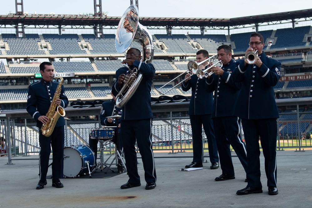 ANG Band of the Northeast plays at Phillies game