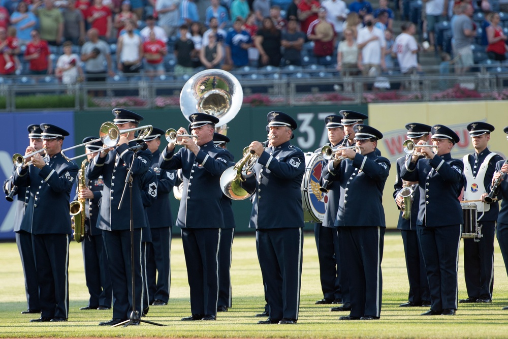 ANG Band of the Northeast plays at Phillies game