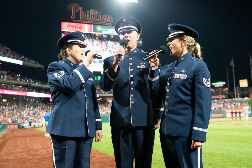 ANG Band of the Northeast plays at Phillies game