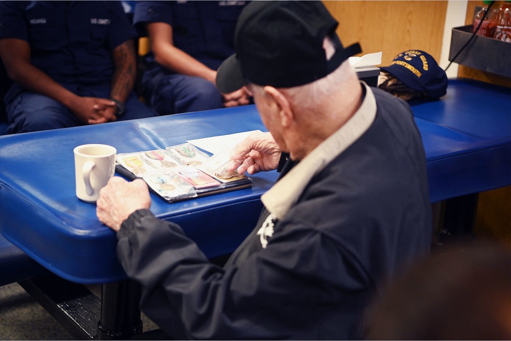 Coast Guard members celebrate 100-year-old WWII Coast Guard veteran legacy