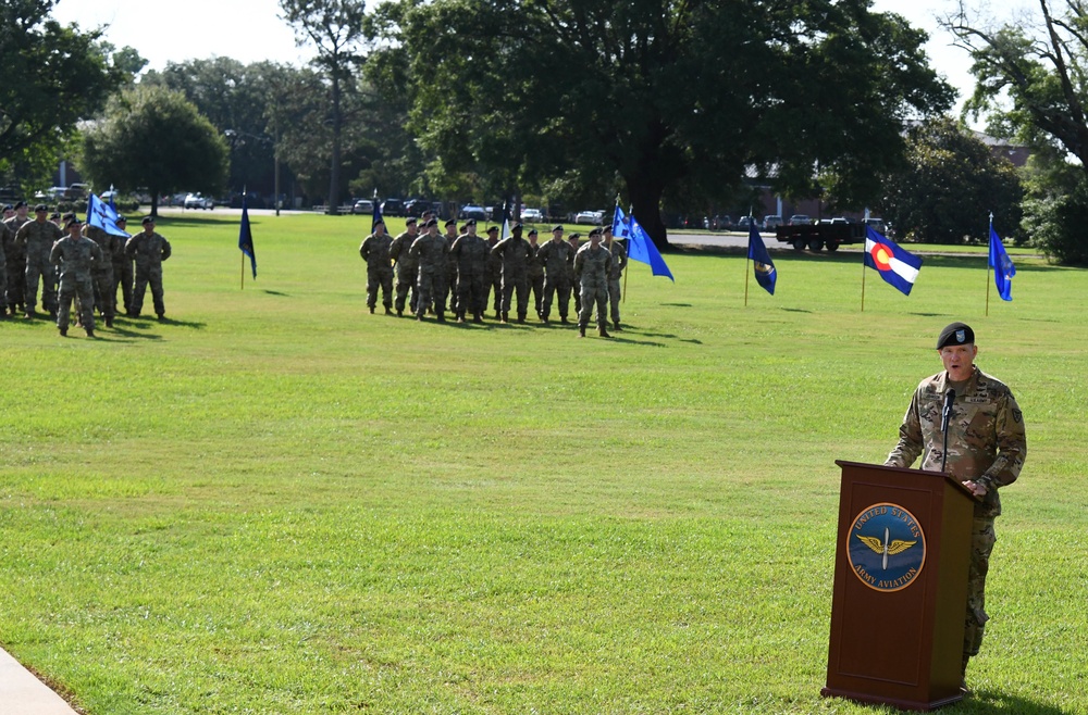 Col. Michael Johnson Addresses Audience During Change of Command Ceremony