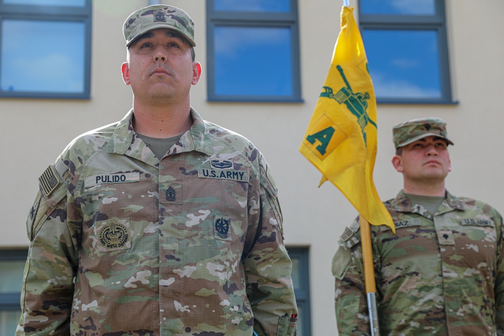 U.S. Soldier promotes to the rank of 1st Sgt. at Poland