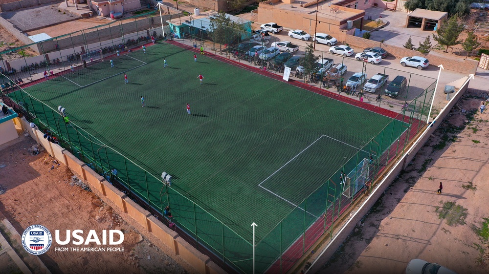 USAID supported Sinjar Mountain Sport Club to organize tournament bringing together school teachers from the district’s Muslim and Yezidi communities