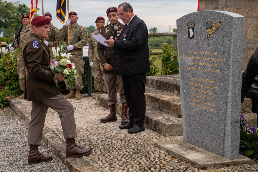 U.S. Army paratroopers honor pathfinders from D Day