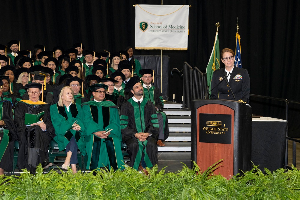 NAMRU-D Executive Officer gives WSU med school commencement