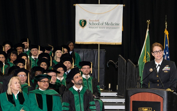 NAMRU-D Executive Officer gives WSU med school commencement
