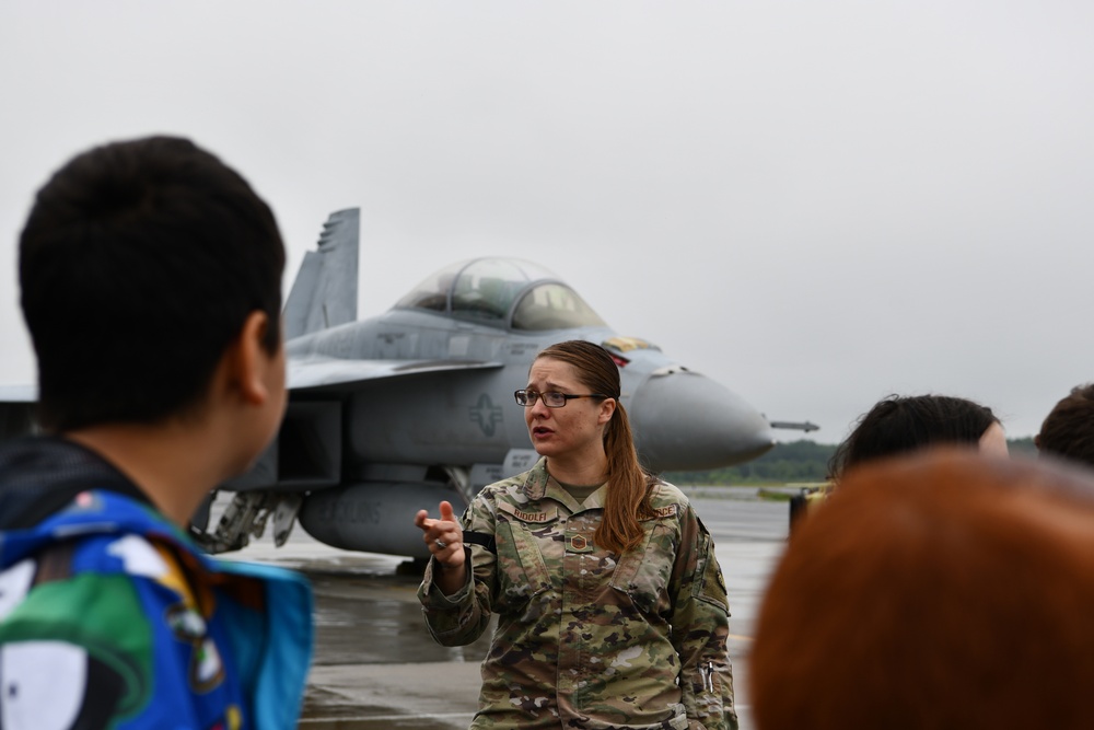 Westfield Intermediate School tours 104th Fighter Wing