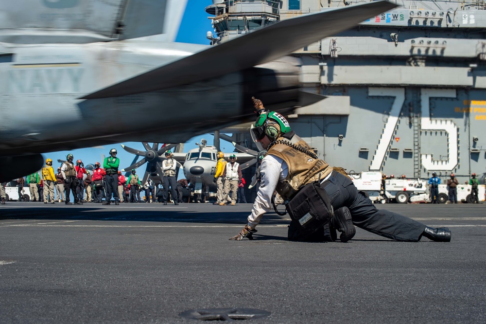 The Harry S. Truman Carrier Strike Group is on a scheduled deployment in the U.S. Naval Forces Europe area of operations, employed by U.S. Sixth Fleet to defend U.S., Allied and Partner interests.