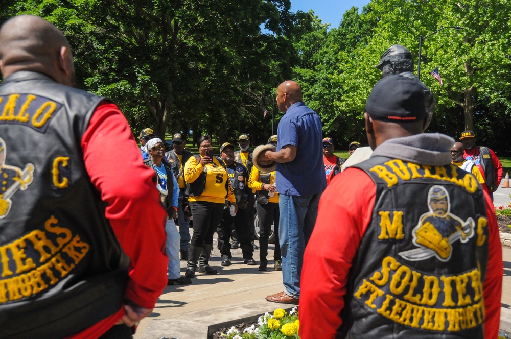 DVIDS - Images - Buffalo Soldier Motorcycle Club visits Fort ...