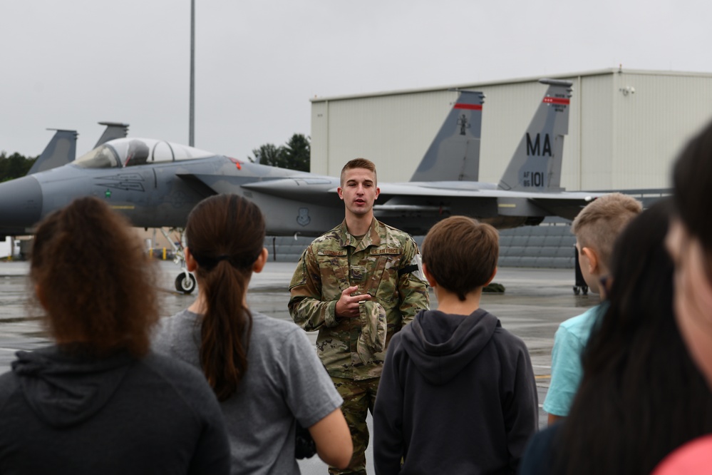 Westfield Intermediate School tours 104th Fighter Wing