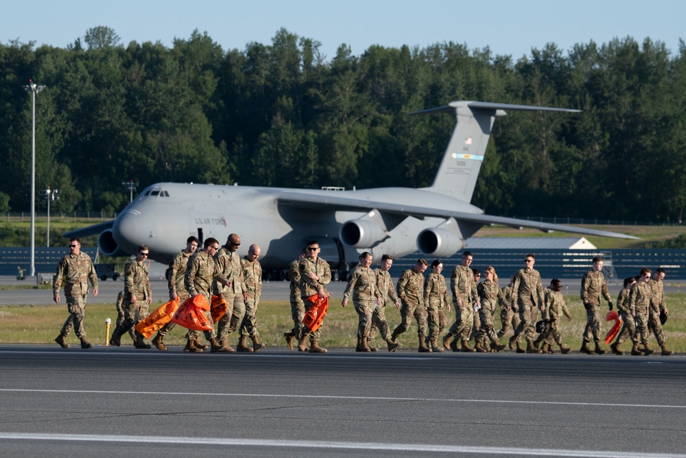 3rd Wing Airmen conduct FOD walk at JBER