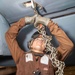 Strike Fighter Squadron (VFA) 86 Sailor Chains Jet Aboard USS George H.W. Bush (CVN 77)
