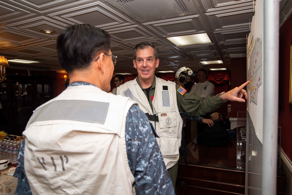 USS Ronald Reagan (CVN 76) Hosts Republic of Korea Navy Rear Admiral