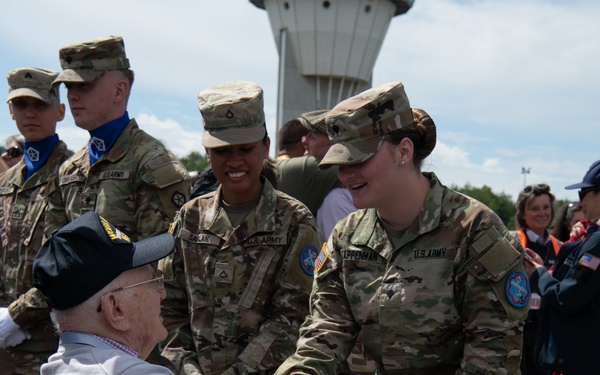 Veterans of WWII land at Normandy