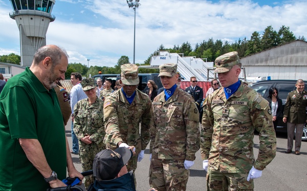 Veterans of WWII land at Normandy