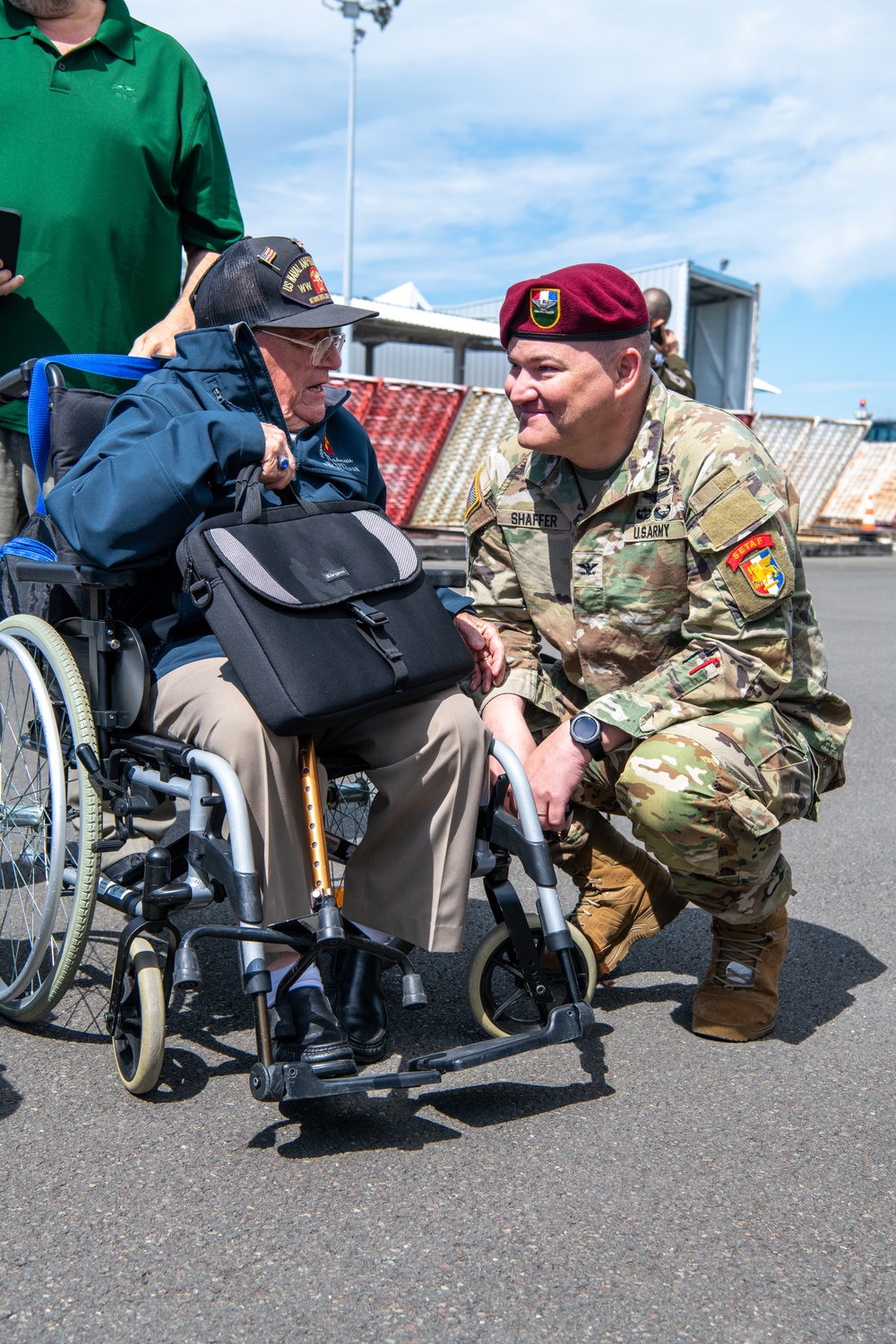 Veterans of WWII land at Normandy