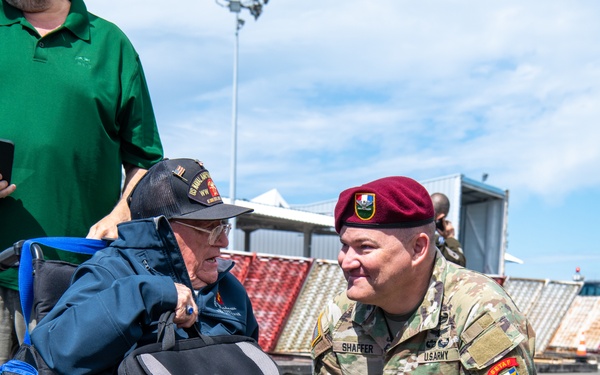 Veterans of WWII land at Normandy