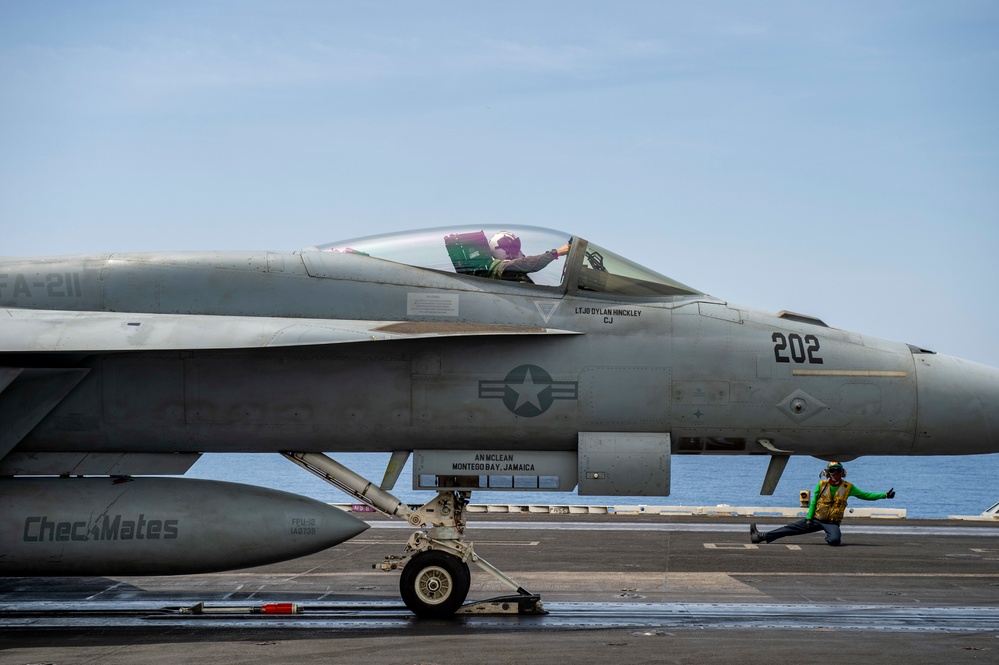 The Harry S. Truman Carrier Strike Group is on a scheduled deployment in the U.S. Naval Forces Europe area of operations, employed by U.S. Sixth Fleet to defend U.S., Allied and Partner interests.