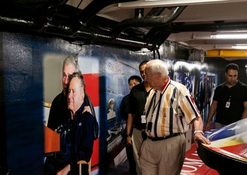Former Secretary of the Navy John Dalton Visits USS George H.W. Bush (CVN 77)