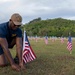Pacific Partnership 2022 Sailors Place Flags in Asan National Park in Guam