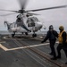 Gridley conducts a vertical replenishment-at-sea with the Military Sealift Command fleet replenishment oiler USNS Richard E. Byrd (T-AKE 4)