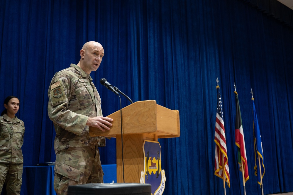 387th Air Expeditionary Squadron holds change of command ceremony