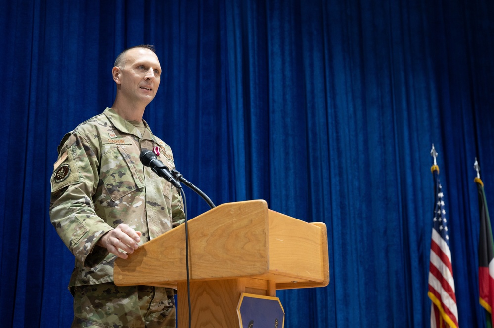 387th Air Expeditionary Squadron holds change of command ceremony