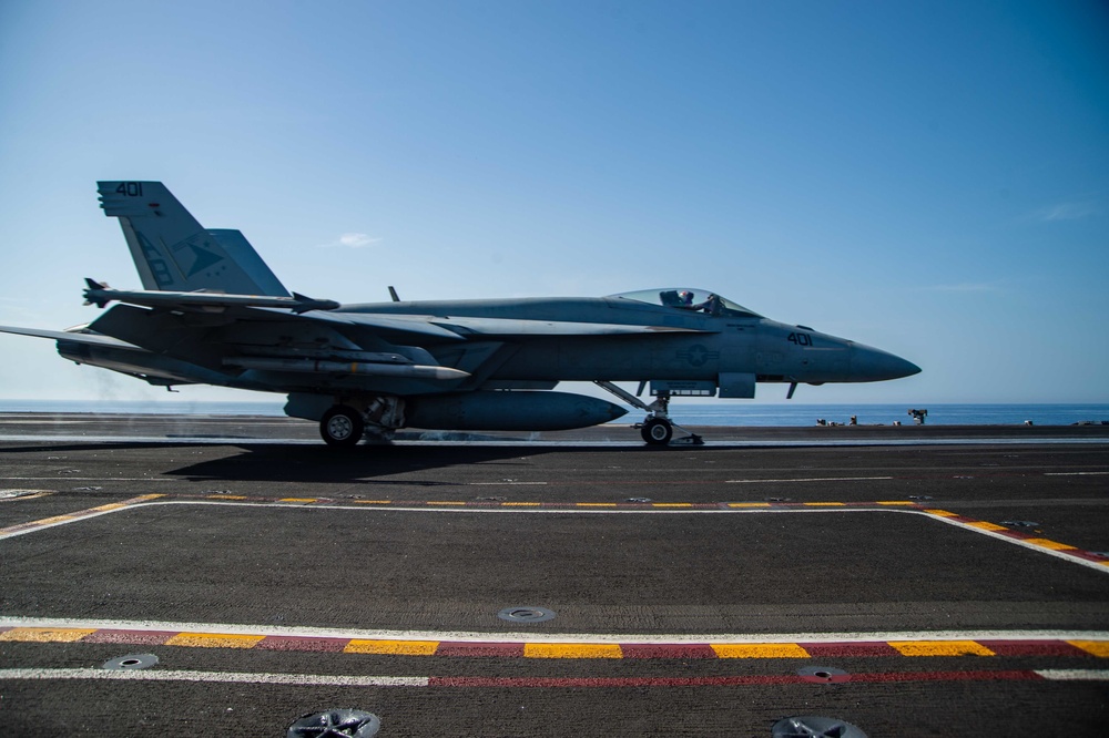 The Harry S. Truman Carrier Strike Group is on a scheduled deployment in the U.S. Naval Forces Europe area of operations, employed by U.S. Sixth Fleet to defend U.S., Allied and Partner interests.
