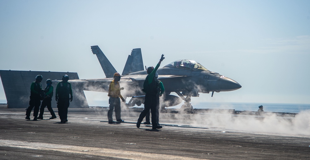 The Harry S. Truman Carrier Strike Group is on a scheduled deployment in the U.S. Naval Forces Europe area of operations, employed by U.S. Sixth Fleet to defend U.S., Allied and Partner interests.