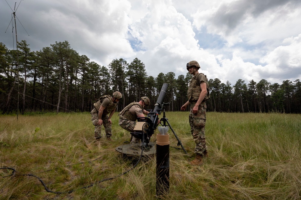 1-114th Infantry Regiment mortar platoon training