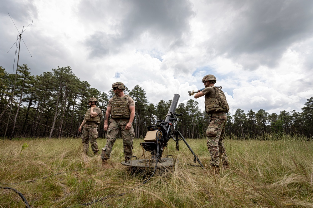 1-114th Infantry Regiment mortar platoon training