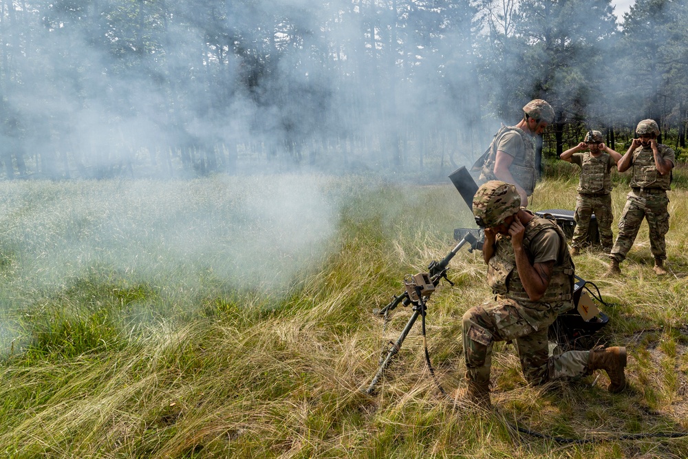 1-114th Infantry Regiment mortar platoon training