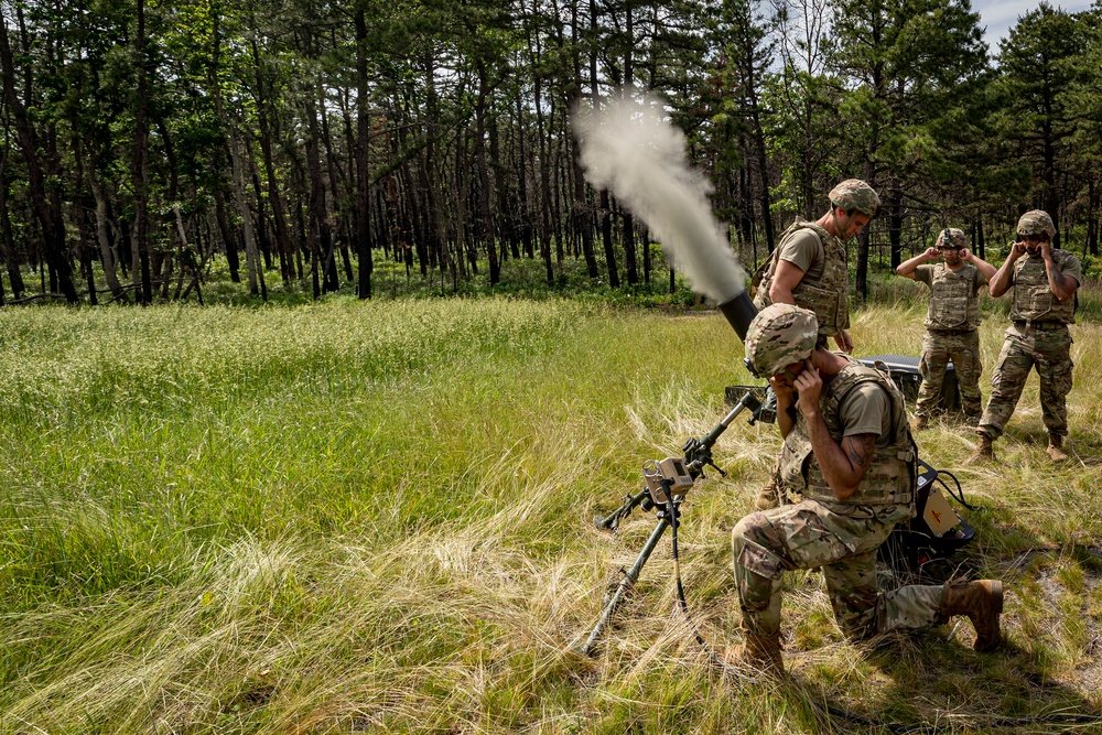 1-114th Infantry Regiment mortar platoon training