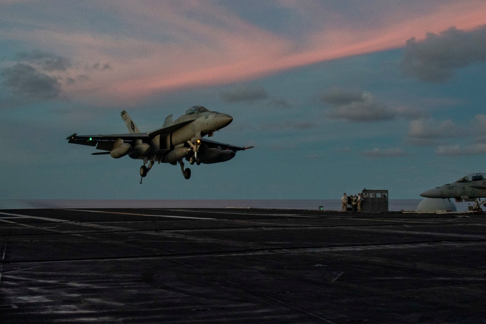 Abraham Lincoln conducts flight operations