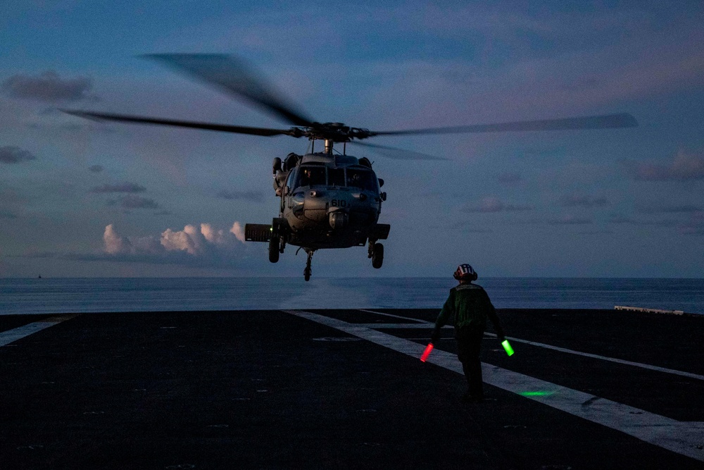 Abraham Lincoln conducts flight operations