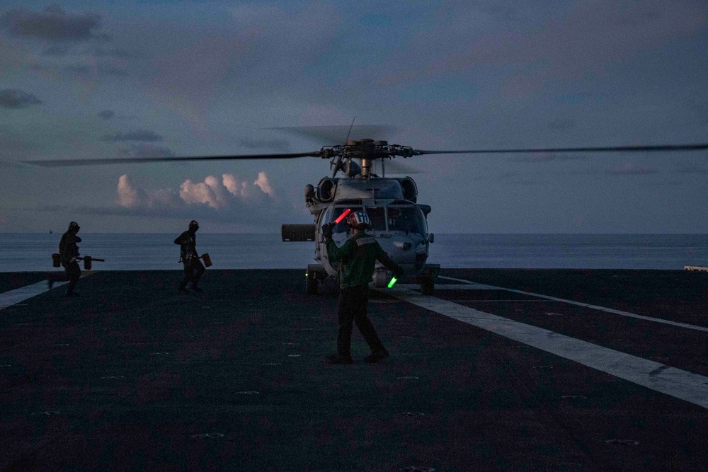 Abraham Lincoln conducts flight operations