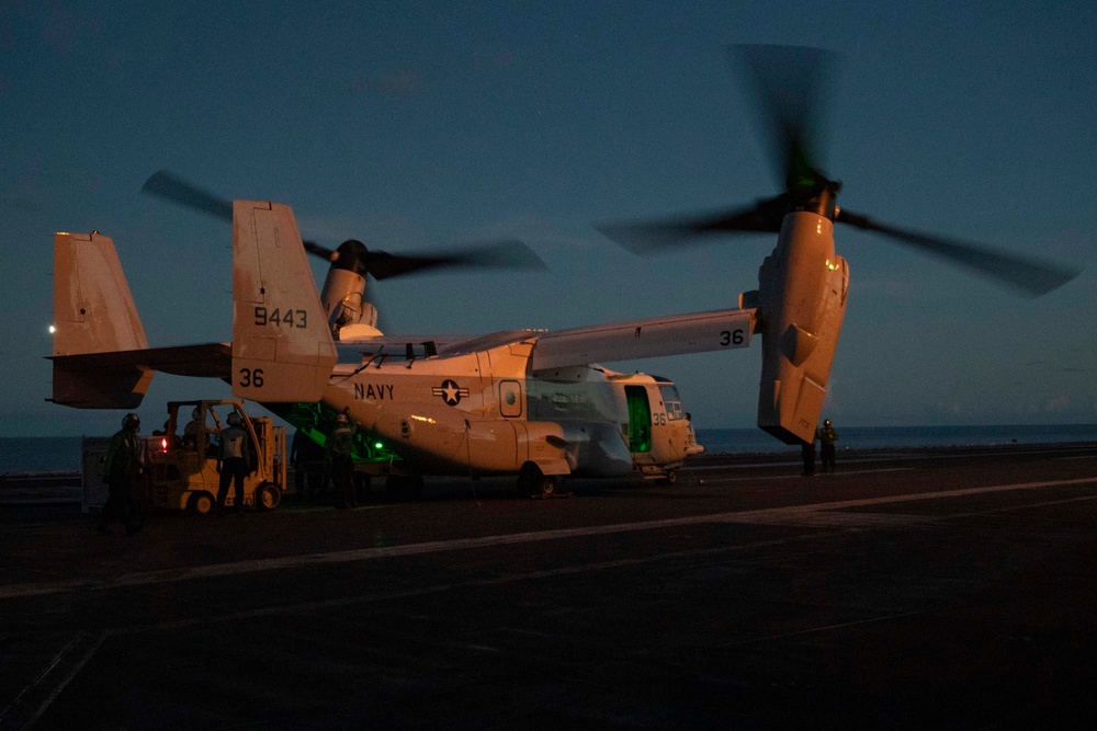 Abraham Lincoln conducts flight operations