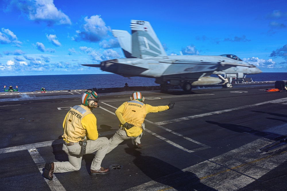 Abraham Lincoln conducts flight operations